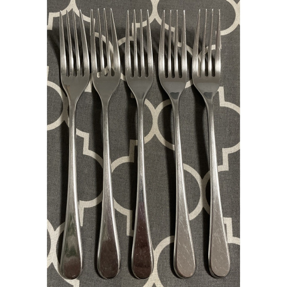 Robert Welch Radford Flatware Five Dinner Forks "Bright" Shiny Pre-owned